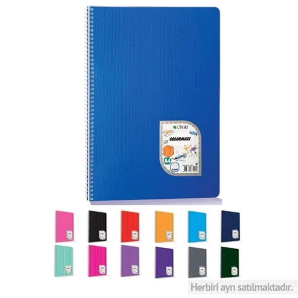 COLORMAXI SPIRALLI DEFTER PP KPK A4 144YP CIZGILI ürün görseli 1