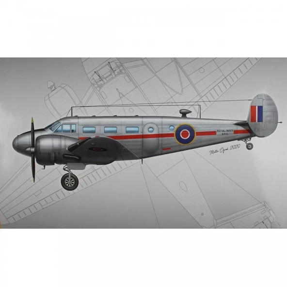 Beechcraft  C-45 Expeditor Royal Navy PM Model Demonte Plastik Uçak Maket Kiti ürün görseli 1