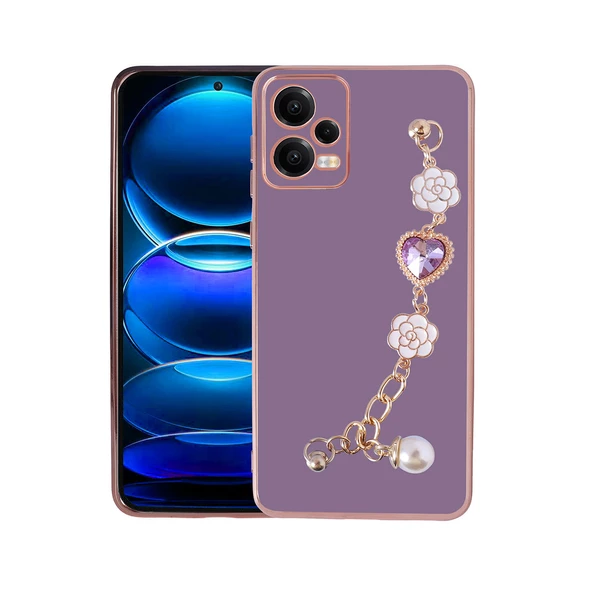 Xiaomi Redmi Note 12 4G El Tutamaçlı Kamera Korumalı Taka Silikon Kapak kılıf ürün görseli 1