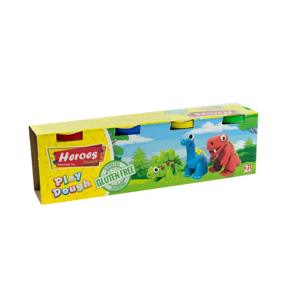 Oyun Hamuru 4 Renk Dinazorlar 5 100 Gram ürün görseli 1