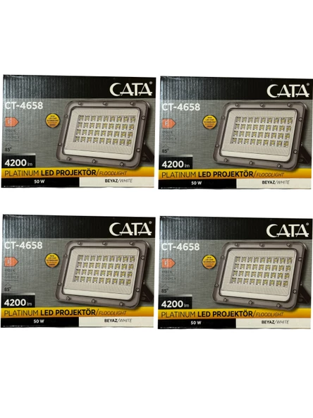 Cata CT-4658 50W 6500K (Beyaz Işık) Led Projektör (4 Adet) ürün görseli 1