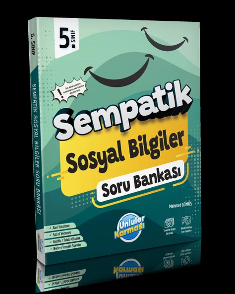 Ünlüler Karması Sempatik 5. Sınıf Sosyal Bilgiler Soru Bankası Yeni ürün görseli 1
