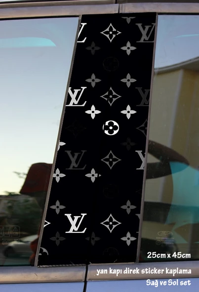 marka oto folyo kaplama - yan kapı sticker - 2adet set tuning modifiye yapıştırma ürün görseli 1