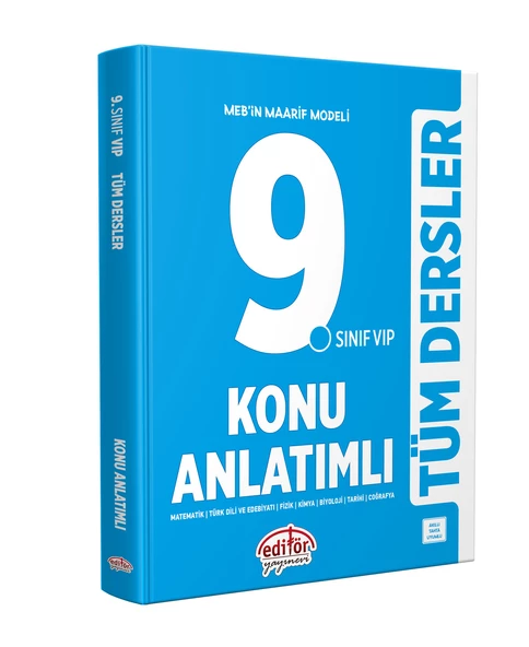 Editör Yayınları 9. Sınıf VIP Tüm Dersler Konu Anlatımlı ürün görseli 1