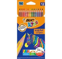 BIC EVOLUTİON STRİPES KURU BOYA KALEMİ 12'li KUTU ürün görseli 1