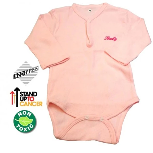 Sema Baby Uzun Kol Kaşkorse Badi (Body) - Pembe  0-6 Ay ürün görseli 1