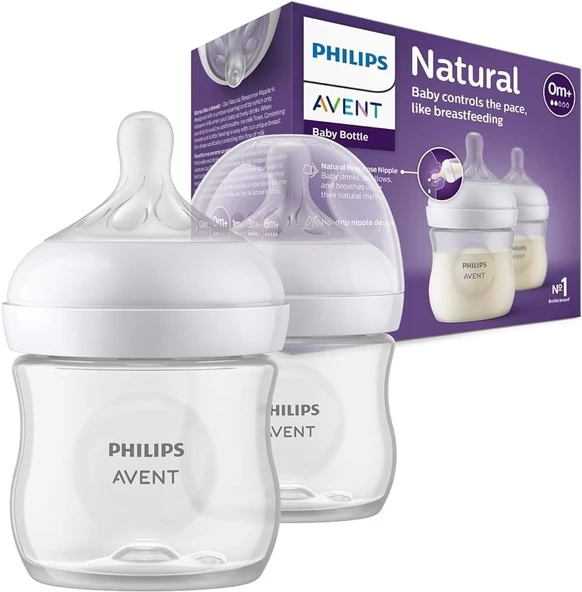 Philips Avent Natural Response PP 2'li Biberon Seti, 0+ Ay 125ml SYC900/02 ürün görseli 1