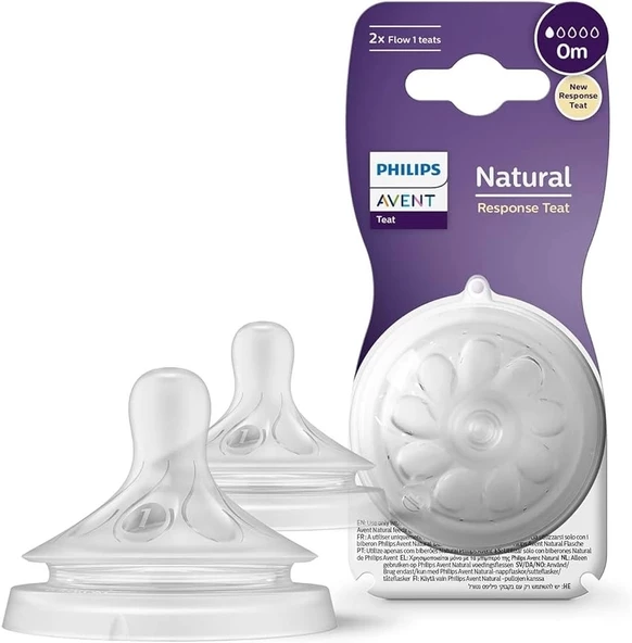 Philips Avent Natural Response 2'li Biberon Emziği, 1 Numara, 0 Ay+ ürün görseli 1