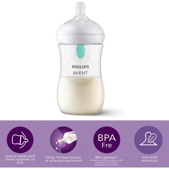 Philips Avent Natural Response PP Antikolik Biberon 260 ML 1 Ay+ SCY673/01 ürün görseli 1