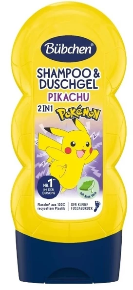 Bübchen Çocuk Şampuan&Duş Jeli 2 in 1 Pokemon Pikachu 230 ml ürün görseli 1