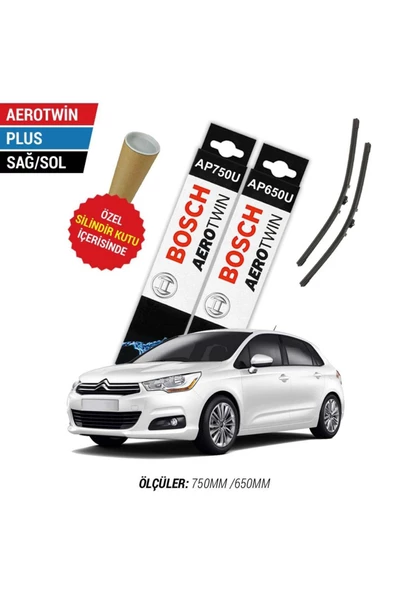 Citroen C4 Silecek Takımı (2012-2016) Bosch Aerotwin Plus ürün görseli 1