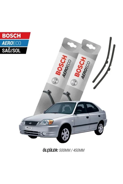 Hyundai Accent 2005 Model Bosch Aeroeco Muz Silecek Takımı ürün görseli 1