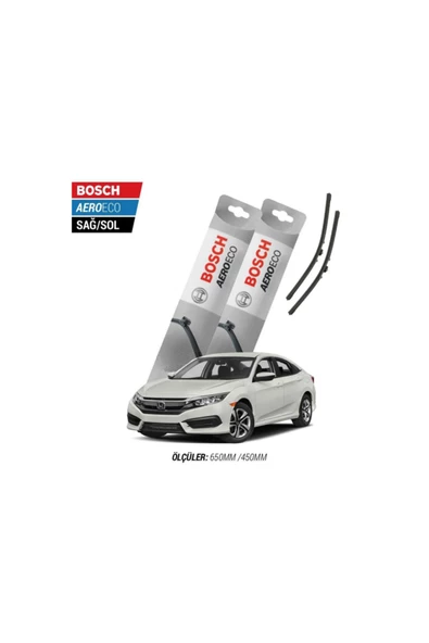 Honda Civic Sedan Fc5 2020 Model Bosch Aeroeco Muz Silecek Takımı ürün görseli 1