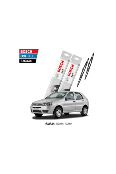 Fiat Palio 1999 Model Silecek Takımı Bosch Eco (telli) ürün görseli 1