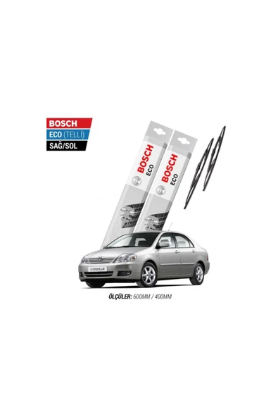 Toyota Corolla Hatchback 2005 Model Silecek Takımı Bosch Eco (telli) ürün görseli 1
