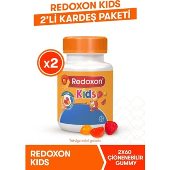 Redoxon Kids 60 Çiğnenebilir Gummy 2'Li Paket ürün görseli 1