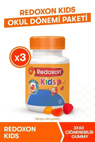 Redoxon Kids 60 Çiğnenebilir Gummy 3'lü Paket ürün görseli 1