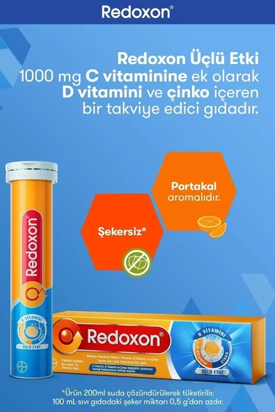 Redoxon Üçlü Etki 15 Efervesan Tablet - Resim 2