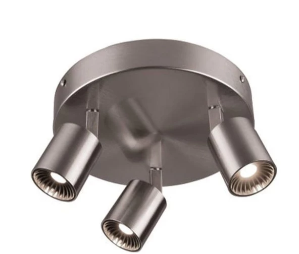 Demet. Habek mylights  Panasonic gün ışığı LED ampullü paslanmaz inox üçlü led avize ped apot hareketli başlıklar 30cm en ürün görseli 1