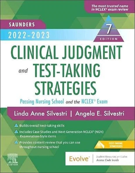 Saunders 2022-2023 Clinical Judgment and Test-Taking Strategies 7th Edition Silvestri ürün görseli 1