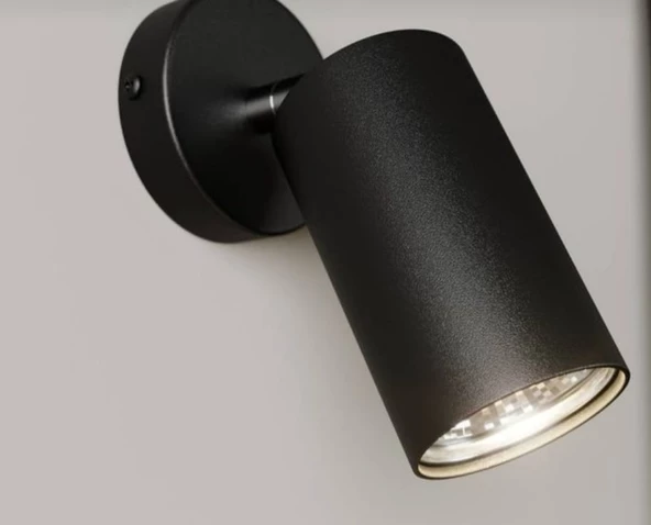 Demet habek mylights Panasonic gün isigi ampullü paslanmaz siyah  gövde LED aplik LED spot Hareketli başlık tekli ürün görseli 1