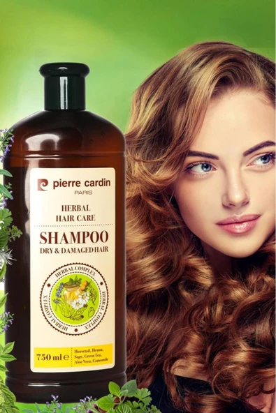 PİERRE CARDİN Herbal Shampoo For Dry & Damaged Hair 750 ml Bitkisel Şampuan ( Kuru Ve Yıpranmış Saçl ürün görseli 1