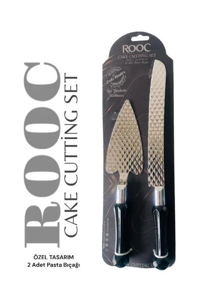 TUİSSTORE Rooc Özel Tasarım 2'li Pasta Servis Seti - Cake Cutting Set ürün görseli 1