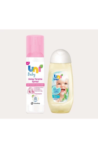 UNİ BABY Kolay Tarama Spreyi + Saç Ve Vücut Şampuanı 200 Ml 123 Pembe Unı Baby ürün görseli 1