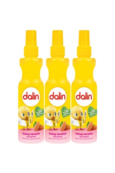 DALİN Kolay Tarama Spreyi Badem Yağı Özlü 200 ml x 3 Adet ürün görseli 1