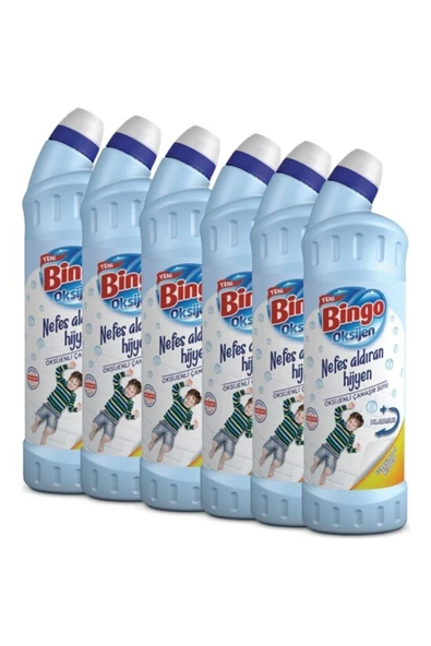 BİNGO Oksijen Çamaşır Suyu 750 Ml Ferahlatan Hijyen Ekonomi Paketi 6'lı ürün görseli 1