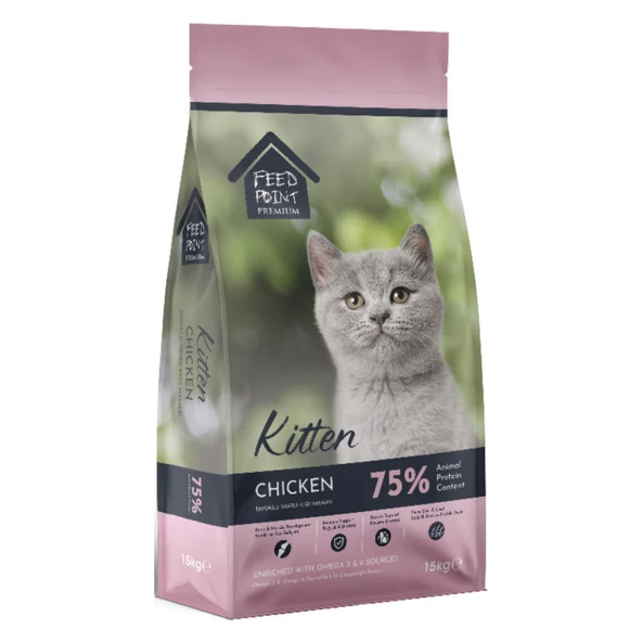 Feed Point Kitten Tavuklu Yavru Kedi Maması 15 kg ürün görseli 1