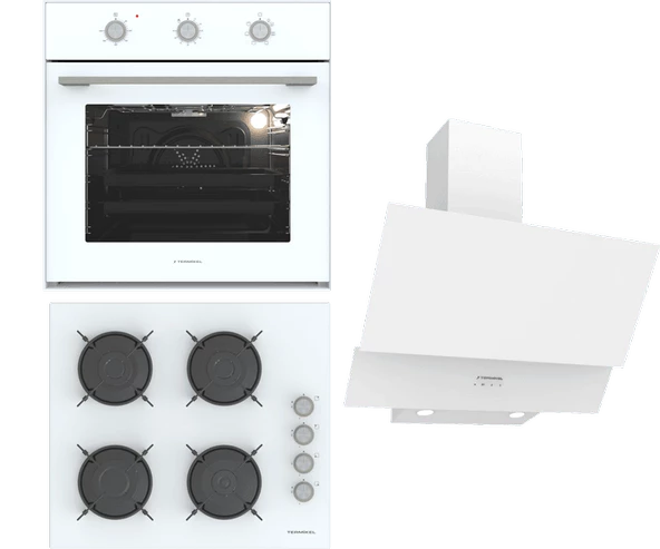 Termikel Ankastre Set (BO O6435C W + BH P6144C W + CH C6532C WW) ürün görseli 1