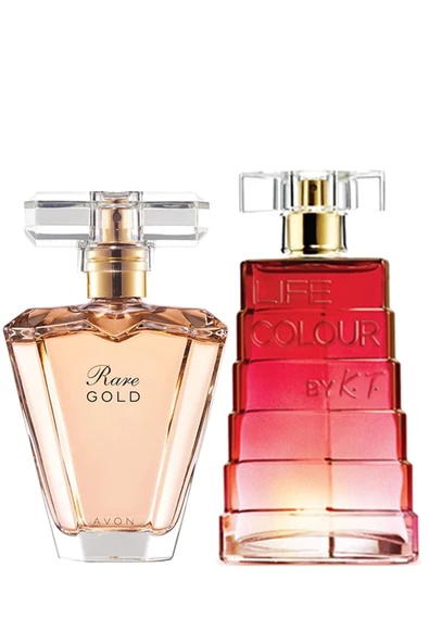 AVON   Rare Gold Ve Life Colour Kadın Parfüm Paketi ürün görseli 1