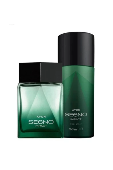 AVON   Segno Impact Edp 75 ml Erkek Parfüm + Segno Impact Sprey Deodorant 150 ml ürün görseli 1