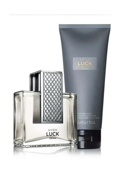 AVON   Luck Erkek Parfüm ve Saç Vücut Şampuanı Hediye Paketi ürün görseli 1