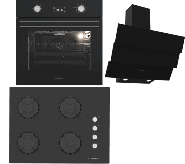 Termikel Ankastre Set (BO O6555C DB + BH P7144C B + CH S6532C BB) ürün görseli 1