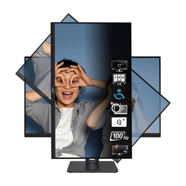 MSI 27" PRO MP275P 1920x1080 (FHD) 16:9 FLAT IPS 100HZ 1MS ADAPTIVE-SYNC MONITOR ürün görseli 1