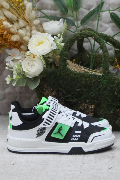 Fort Cool King Kısa Siyah Yeşil Rahat Sneaker Çocuk Ayakkabı ürün görseli 1