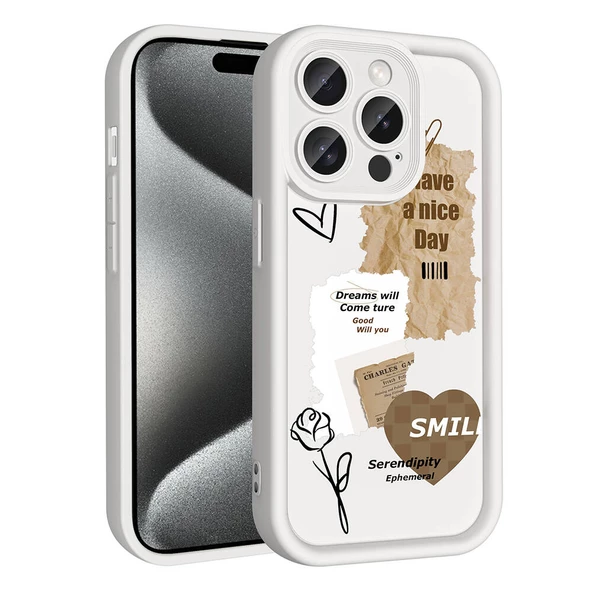 iPhone 14 Pro Max Kılıf Kamera Korumalı Baskılı Arka Yüzey Klas Kapak ürün görseli 1