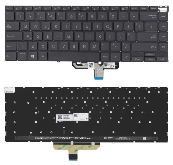 Asus UX5401E Notebook Klavye - Tuş Takımı / Siyah - TR - Işıklı ürün görseli 1