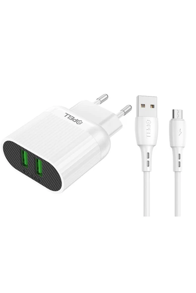 Pell E06 Micro USB Hızlı Şarj Cihazı 2 USB Girişli Başlık ürün görseli 1