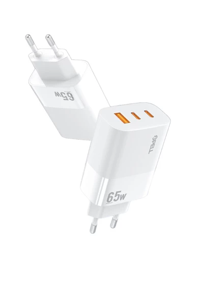 Pell PD 65w Ultra Fast Changer Turbo Şarj Başlığı 2 Type-C + Usb ürün görseli 1