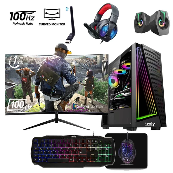İzoly FX60 PLUS İ5-4400 16GB 512GB SATA SSD GT 740 4GB GDDR5 24"100Hz Oyuncu Oem Seti ürün görseli 1