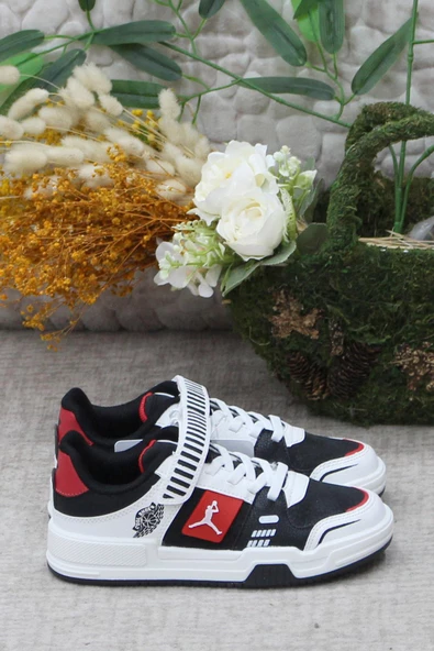 Fort Cool King Kısa Siyah Kırmızı Rahat Sneaker Çocuk Ayakkabı ürün görseli 1