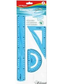 Keyroad Cetvel Seti Esnek 3 Parça Tek set ürün görseli 1