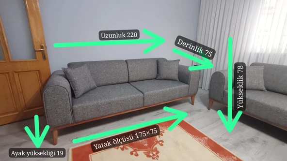 Mimoza Koltuk Takımı (müşteri evinden) - Resim 5