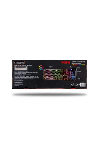 Classone RGB10 RGB Kablolu Oyuncu Klavyesi - Resim 5