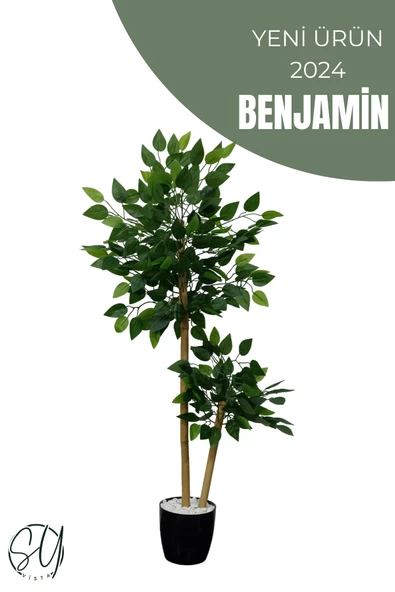 Yapay Benjamin Ağacı 2 Dal 110 Cm ürün görseli 1