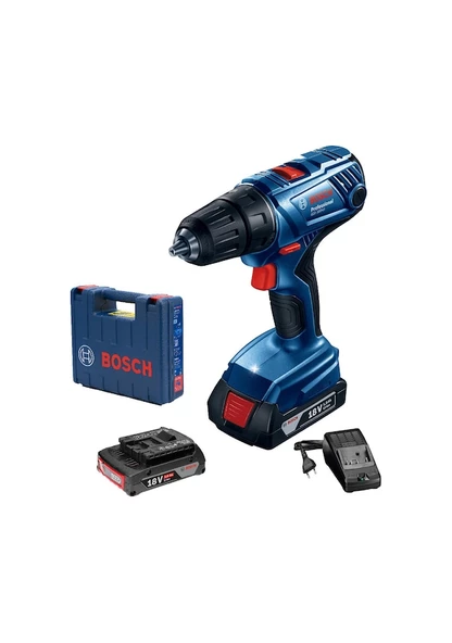 Bosch Professional GSR 180-LI 2x2.0Ah Çift Akülü Delme/Vidalama Makinesi - 06019F8109 ürün görseli 1