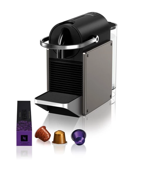 Nespresso C62 Yenilenmiş Pixie Titan Kahve Makinesi,Gri ürün görseli 1
